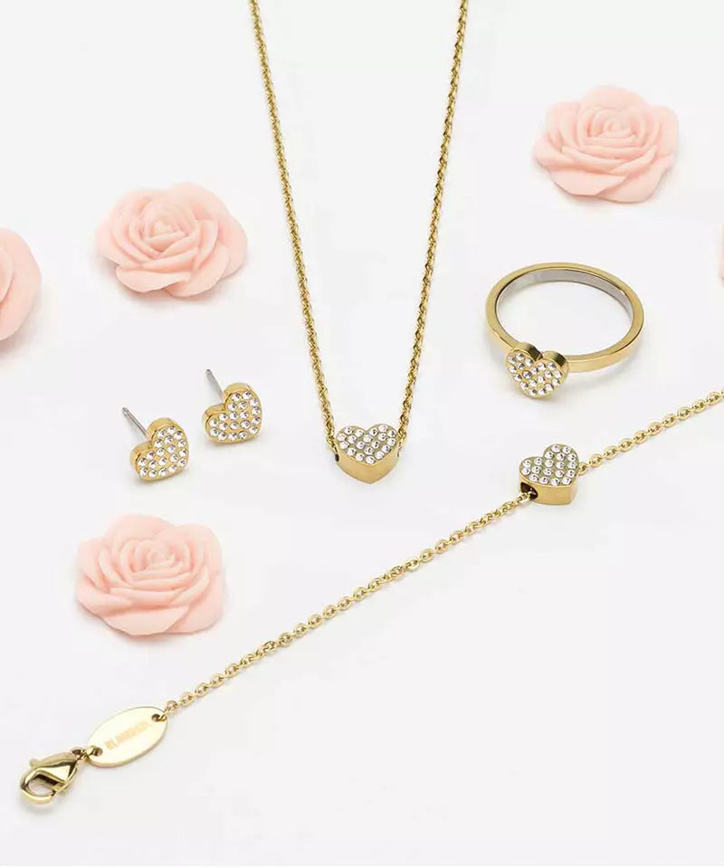 Gold Titanium Brilliance Heart Necklace