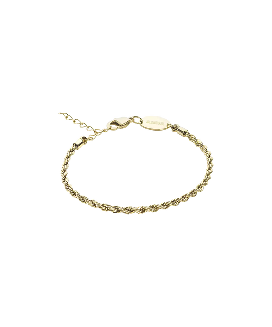 Gold Titanium Twist Bracelet 2.5mm