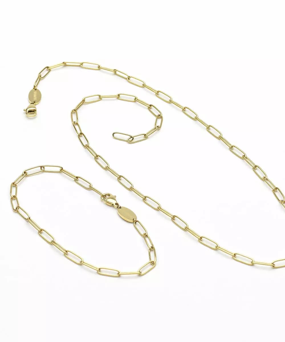 Gold Titanium Link Necklace