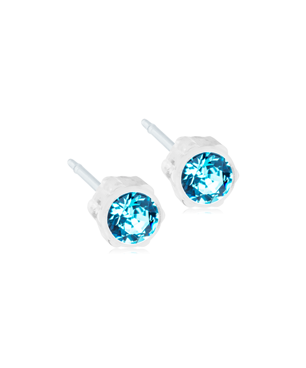 Medical Plastic Crystal Earrings 4mm