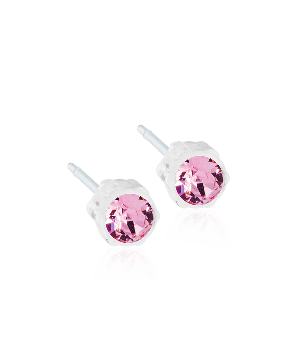 Medical Plastic Crystal Earrings 4mm