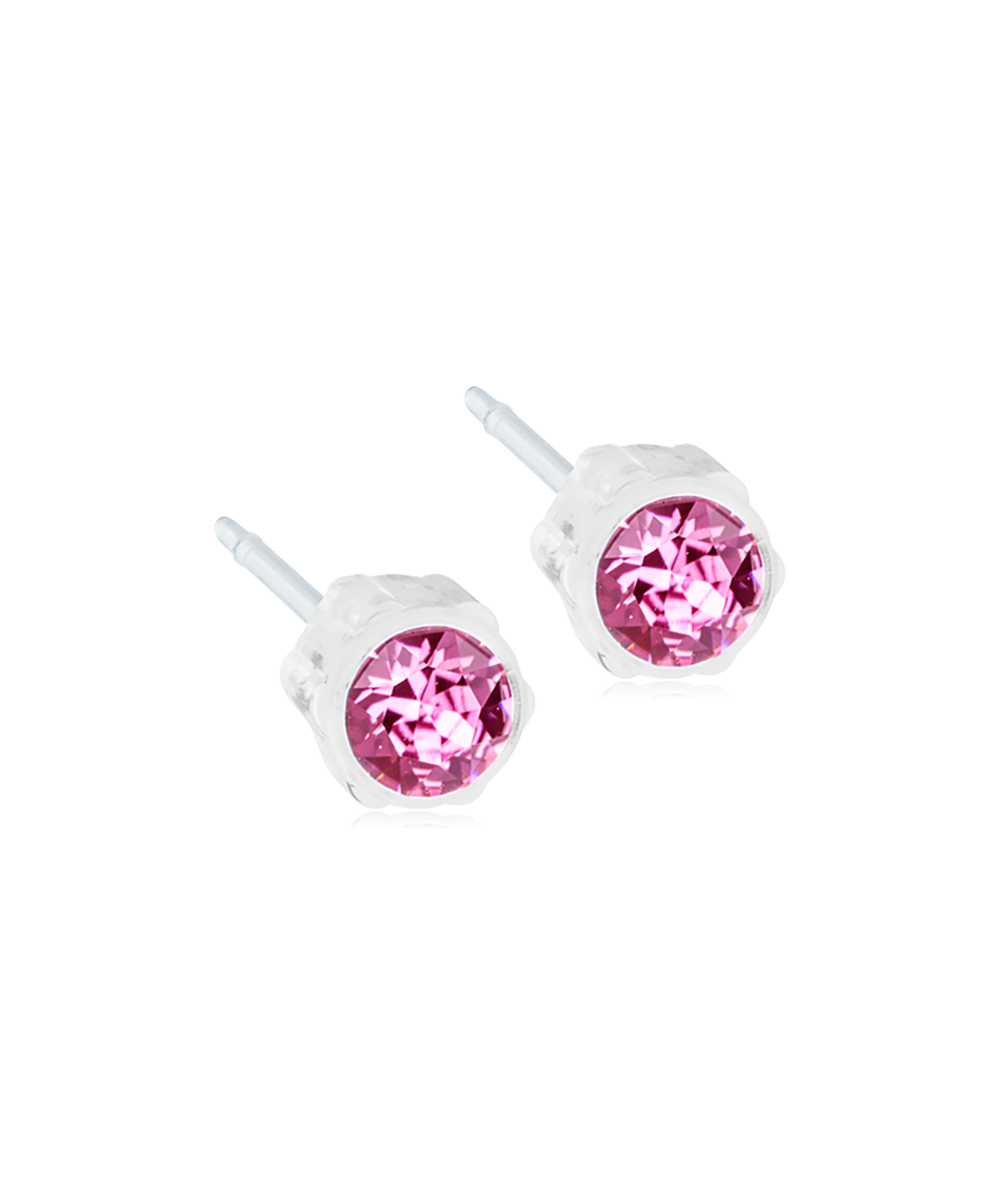 Medical Plastic Crystal Earrings 4mm