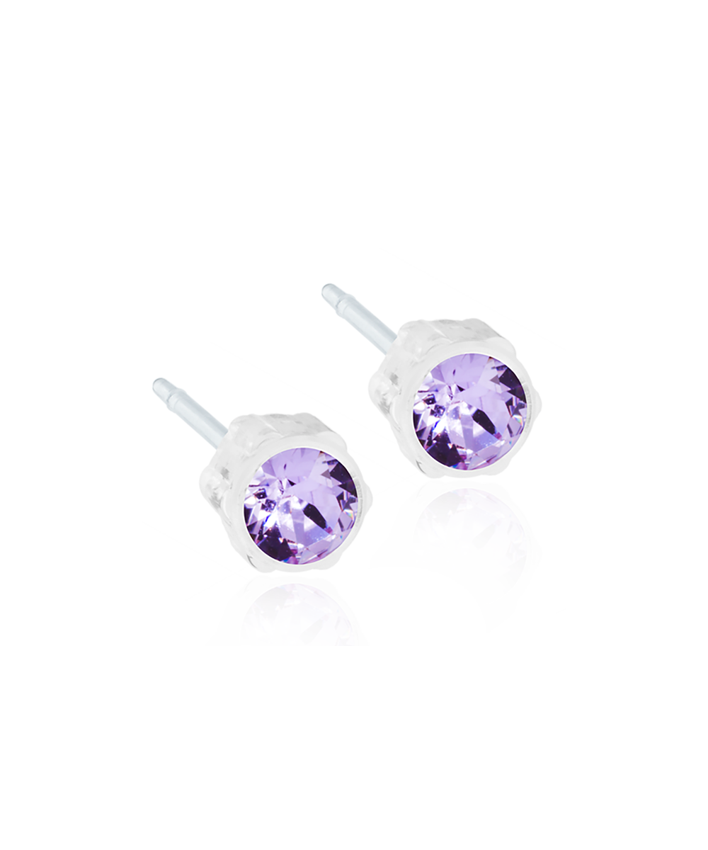 Medical Plastic Crystal Earrings 4mm