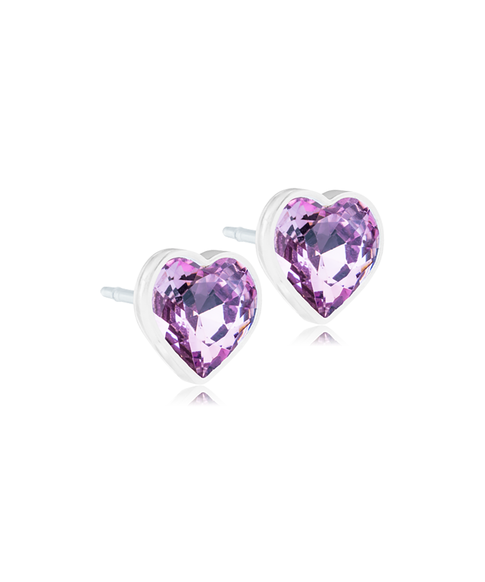 Medical Plastic Heart Earrings 6mm