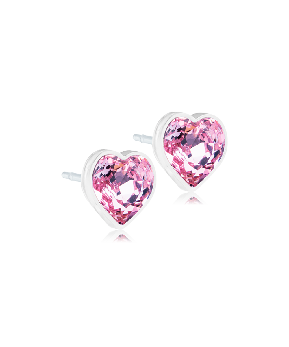 Medical Plastic Heart Earrings 6mm