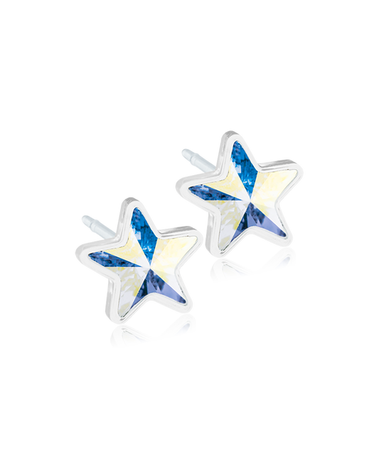 Medical Plastic Star Earrings 6mm