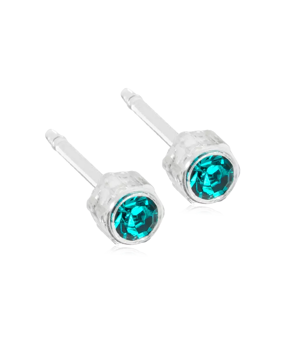 Medical Plastic Crystal Earrings 4mm