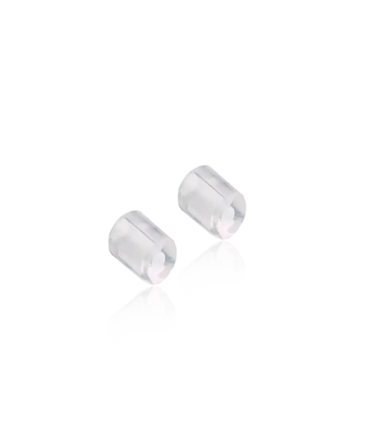 Medical Plastic Earring Stopper for Ear Pendants and Safety Hooks (4pcs)