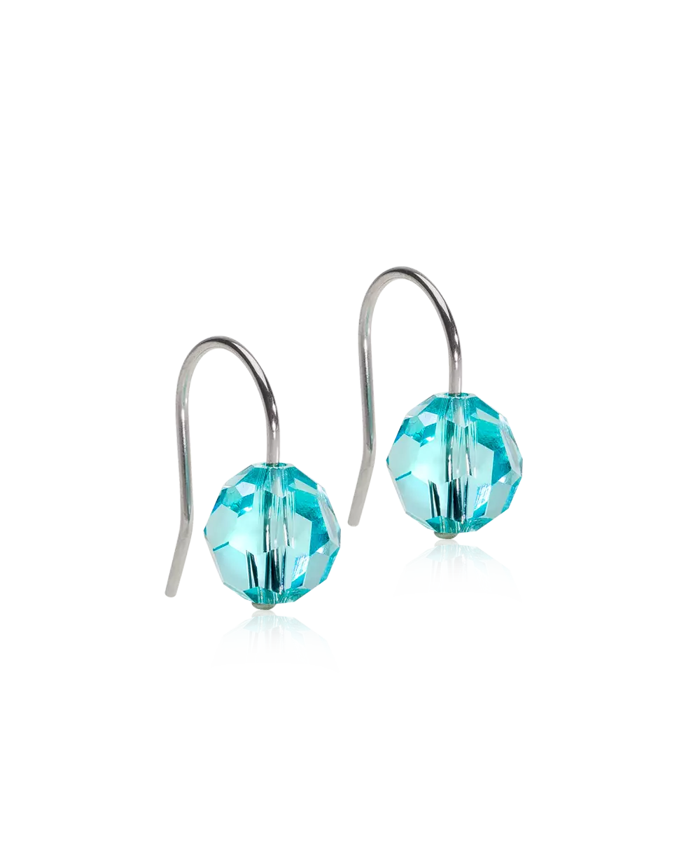 Natural Titanium Bead Pendant Earrings