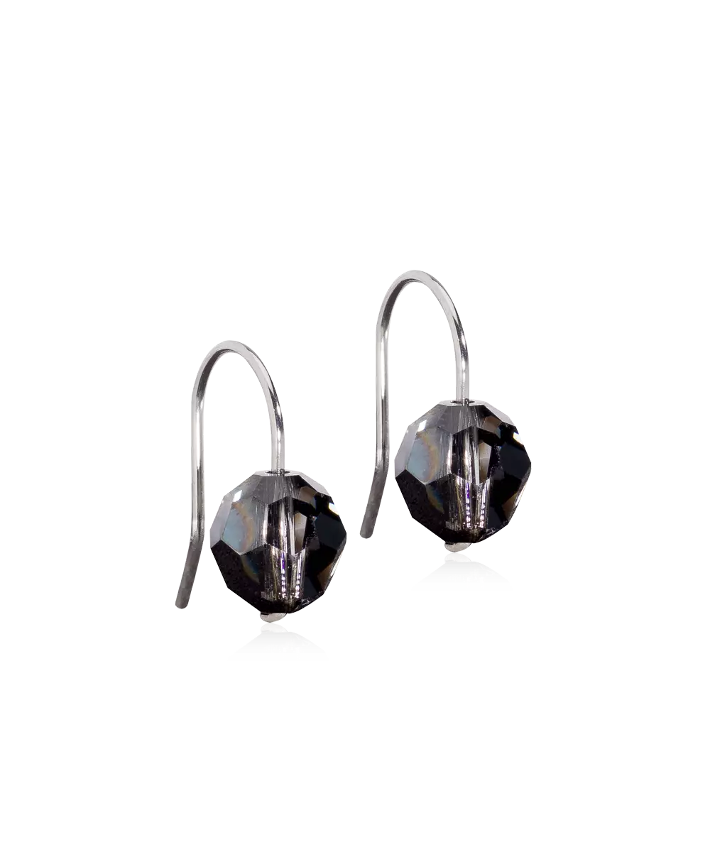 Natural Titanium Bead Pendant Earrings