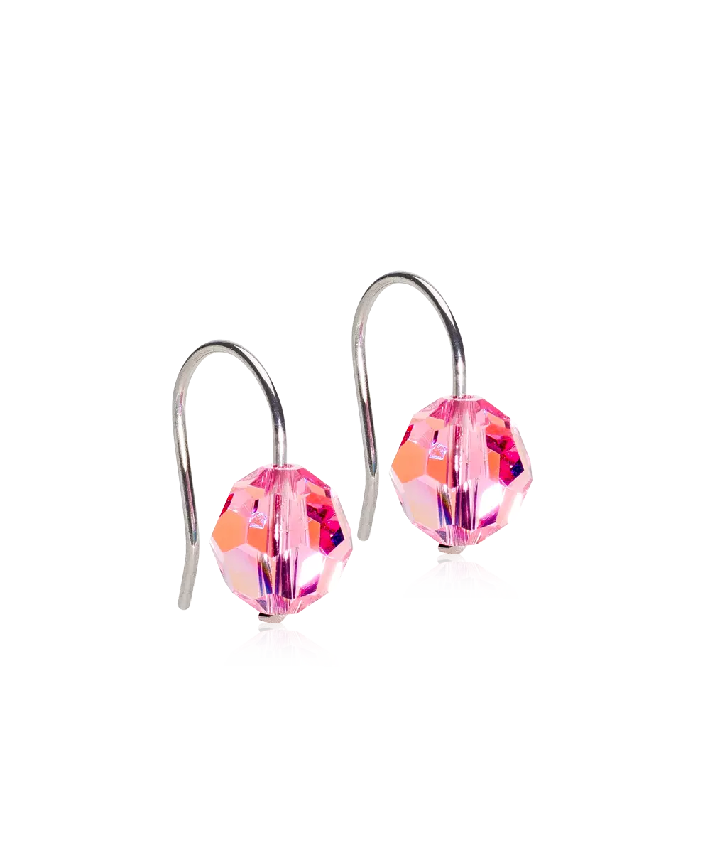 Natural Titanium Bead Pendant Earrings