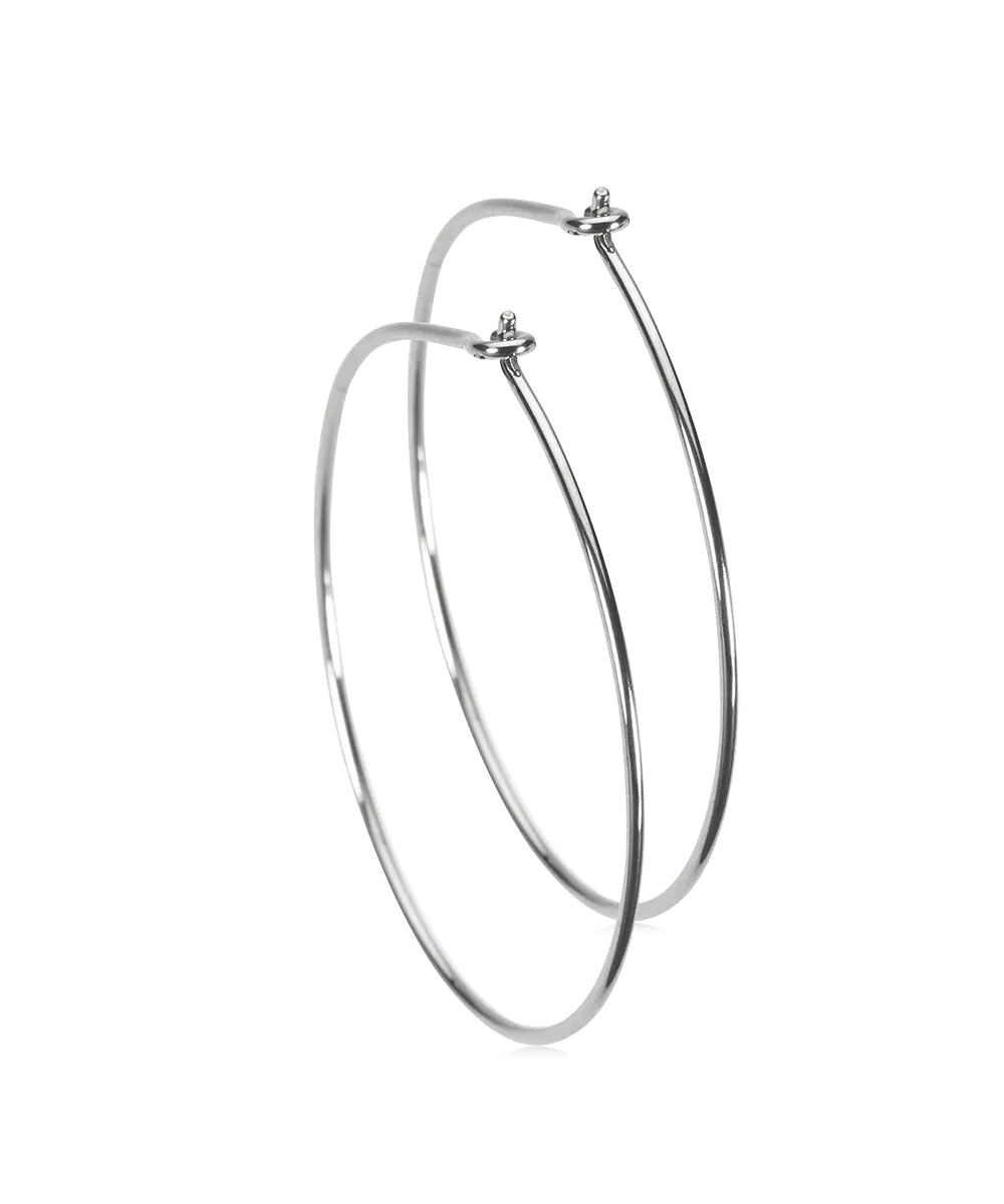 Natural Titanium Safety Ear Rings