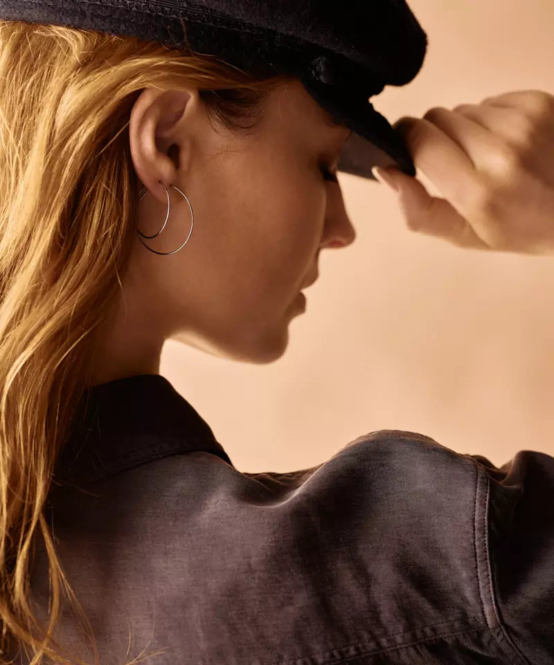 Natural Titanium Safety Ear Rings