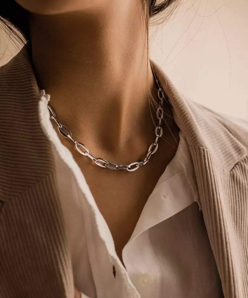 Silver Grand Link Necklace