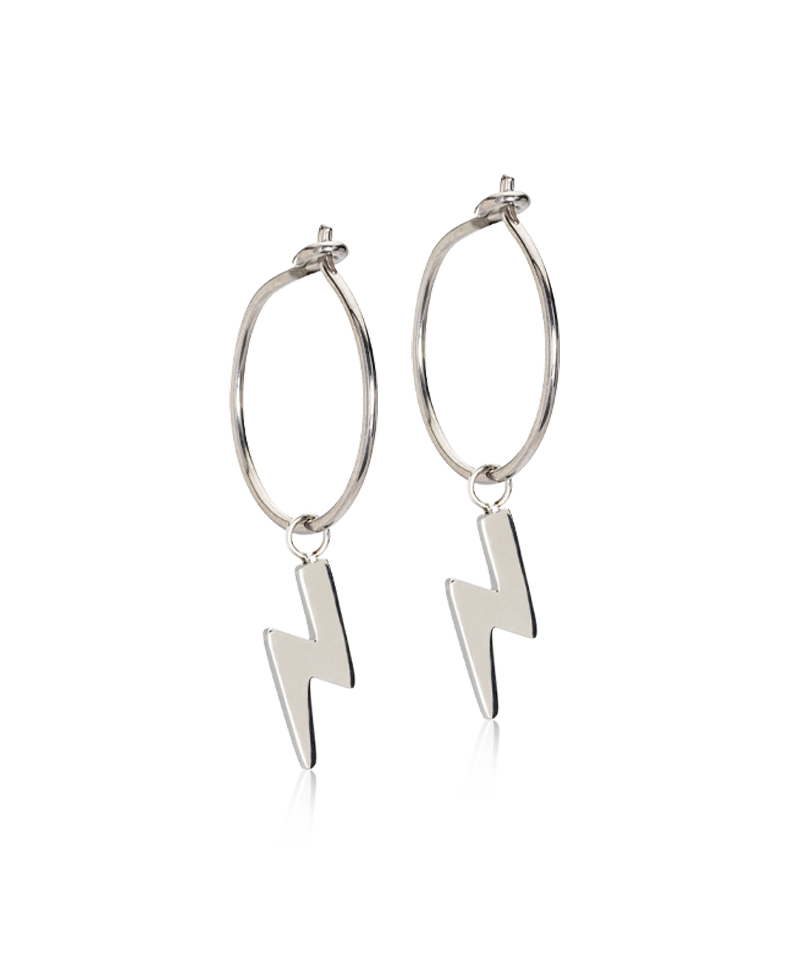 Natural Titanium Earring 14mm, Pendant Flash 11mm