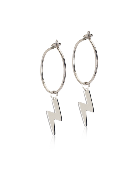 Natural Titanium Earring 14mm, Pendant Flash 11mm