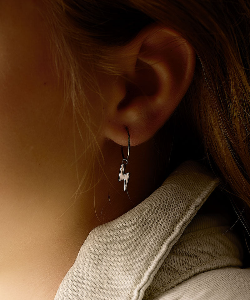 Natural Titanium Earring 14mm, Pendant Flash 11mm