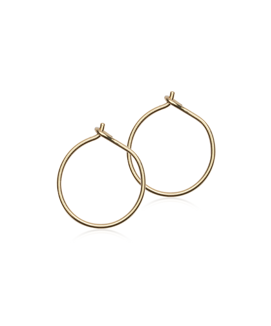 Gold Titanium Safety Ear Rings