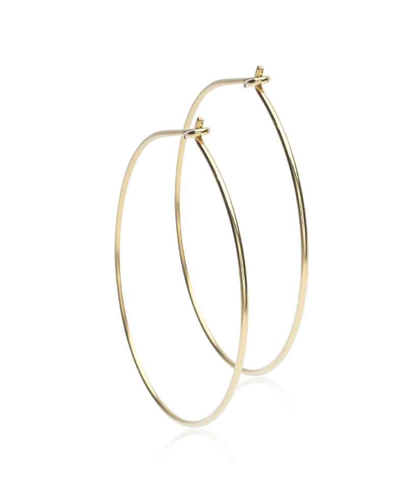 Gold Titanium Safety Ear Rings