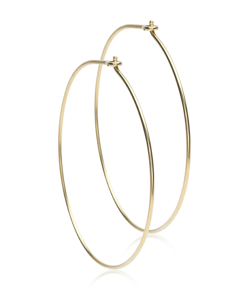 Gold Titanium Safety Ear Rings