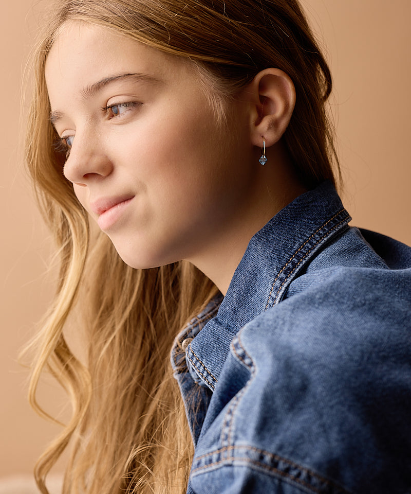 Gold Titanium Bicone Earrings