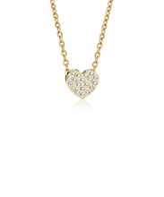 Load image into Gallery viewer, Gold Titanium Brilliance Heart Necklace

