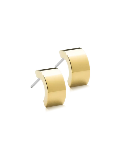 Golden Titanium Pendant Plain Grand Curved Earring