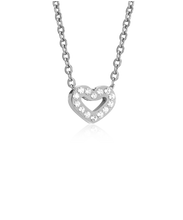 Load image into Gallery viewer, Silver Titanium Brilliance Heart Hollow Necklace
