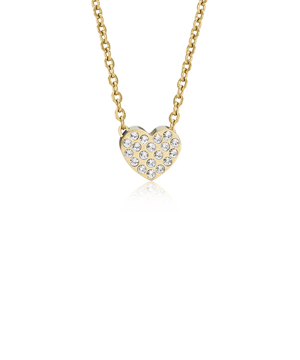 Gold Titanium Brilliance Heart Necklace