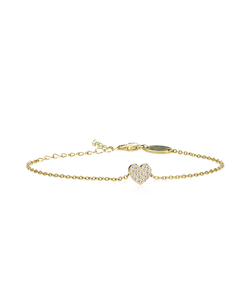 Gold Brilliance Heart Bracelet