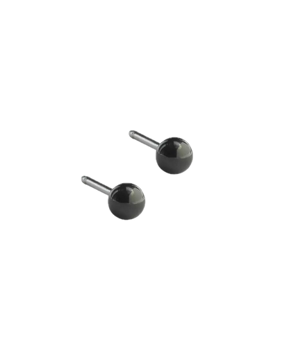 Black Titanium Ball Earrings 3mm