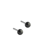 Load image into Gallery viewer, Black Titanium Ball Earrings 3mm
