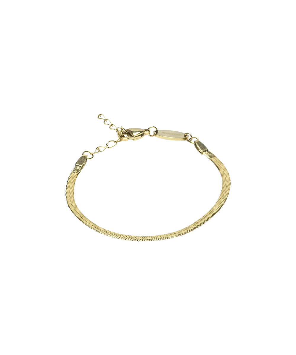 Gold Titanium Plain Bracelet 2.5mm