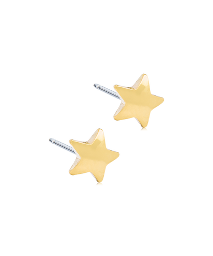 Gold Titanium Star Earrings