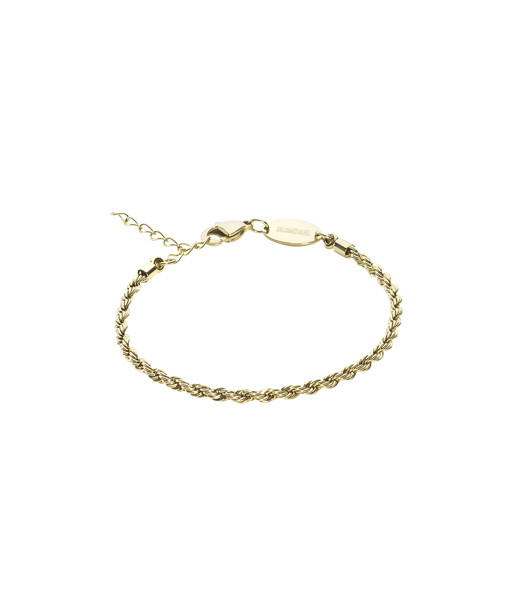 Gold Titanium Twist Bracelet 2.5mm