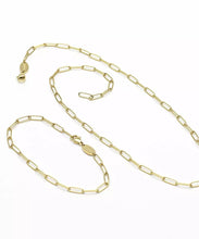 Load image into Gallery viewer, Gold Titanium Link Necklace
