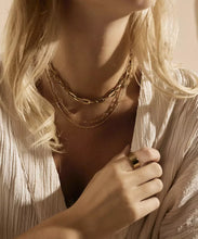 Load image into Gallery viewer, Gold Titanium Link Necklace
