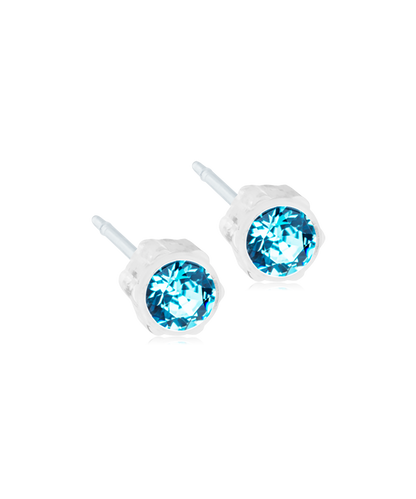 Medical Plastic Crystal Earrings 4mm