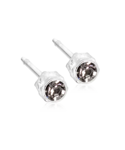 Medical Plastic Crystal Earrings 4mm