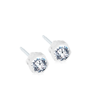 Load image into Gallery viewer, Medical Plastic Crystal Earrings 4mm
