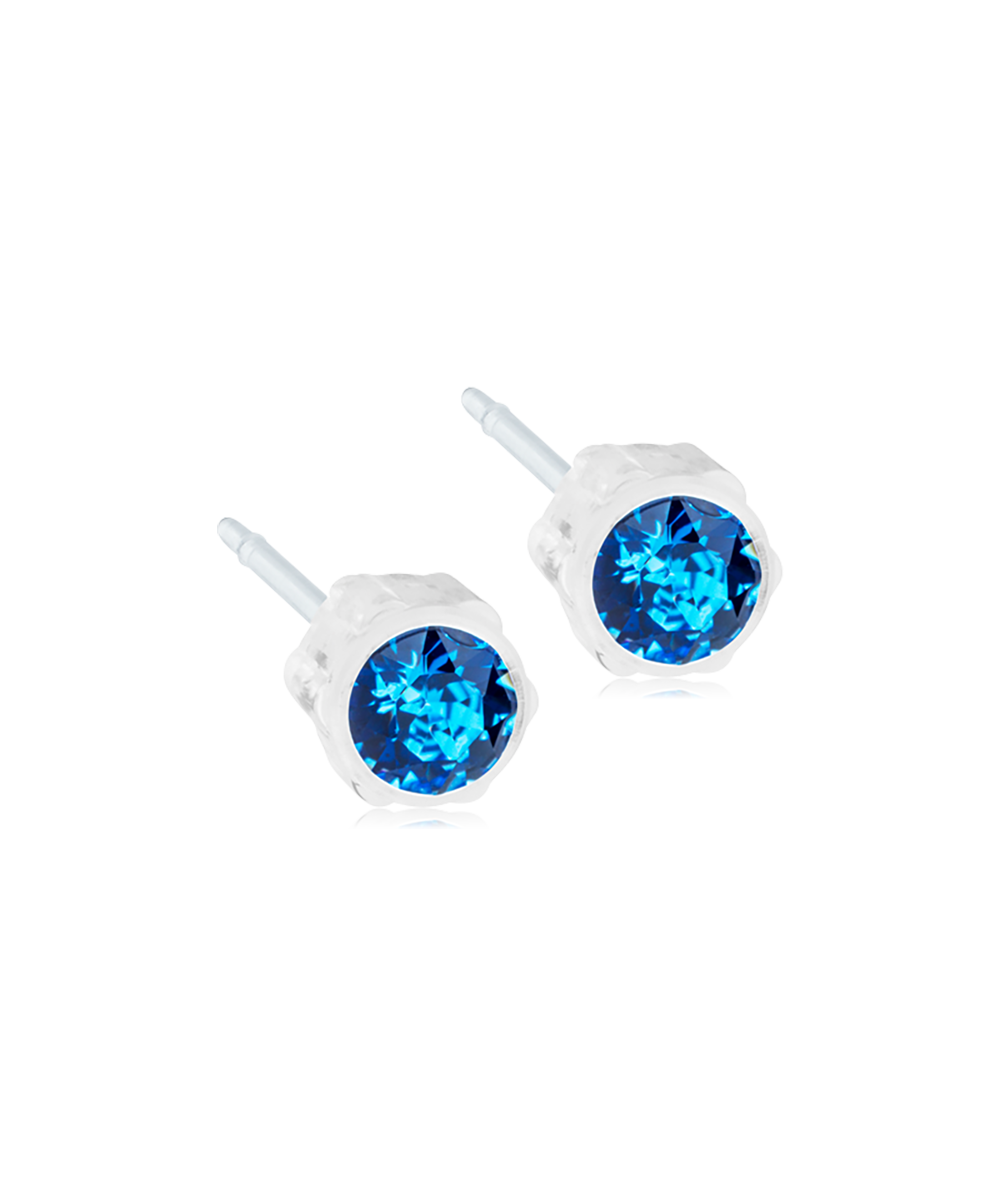 Medical Plastic Crystal Earrings 4mm