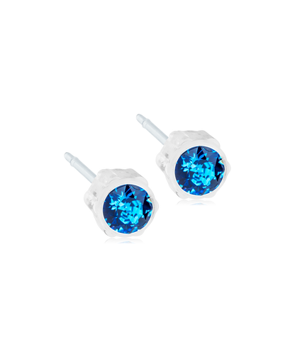 Medical Plastic Crystal Earrings 4mm