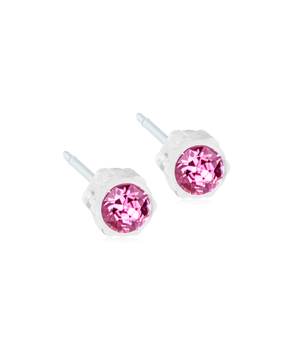 Medical Plastic Crystal Earrings 4mm