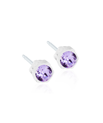 Medical Plastic Crystal Earrings 4mm