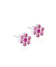 Load image into Gallery viewer, Medical Plastic Daisy Earrings in Light Rose 5mm
