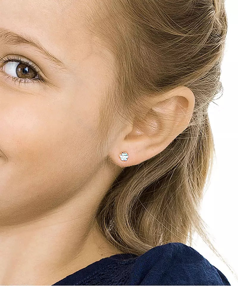 Medical Plastic Daisy Earrings 5mm
