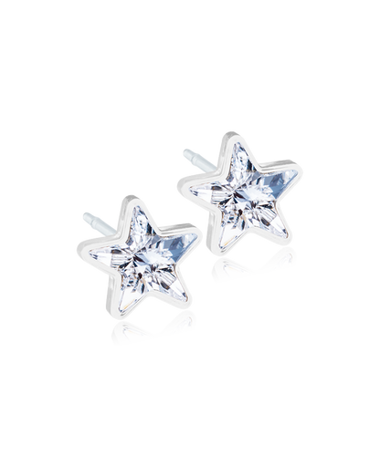 Medical Plastic Star Earrings 6mm