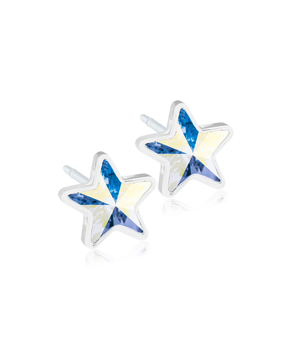 Medical Plastic Star Earrings 6mm