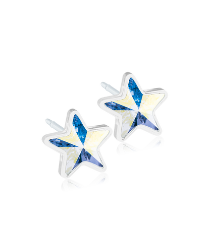 Medical Plastic Star Earrings 6mm