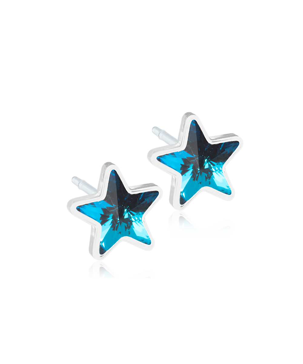 Medical Plastic Star Earrings 6mm